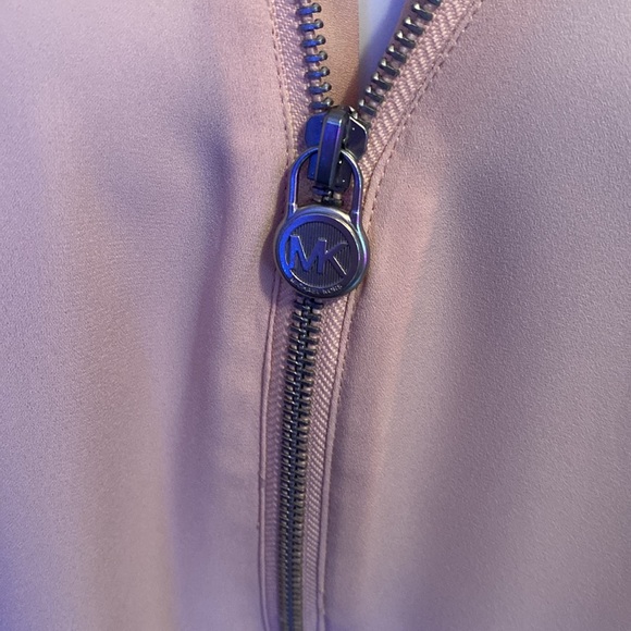 Michael Kors Sheer Pink and Silver Tag Zipper Top - Picture 4 of 7